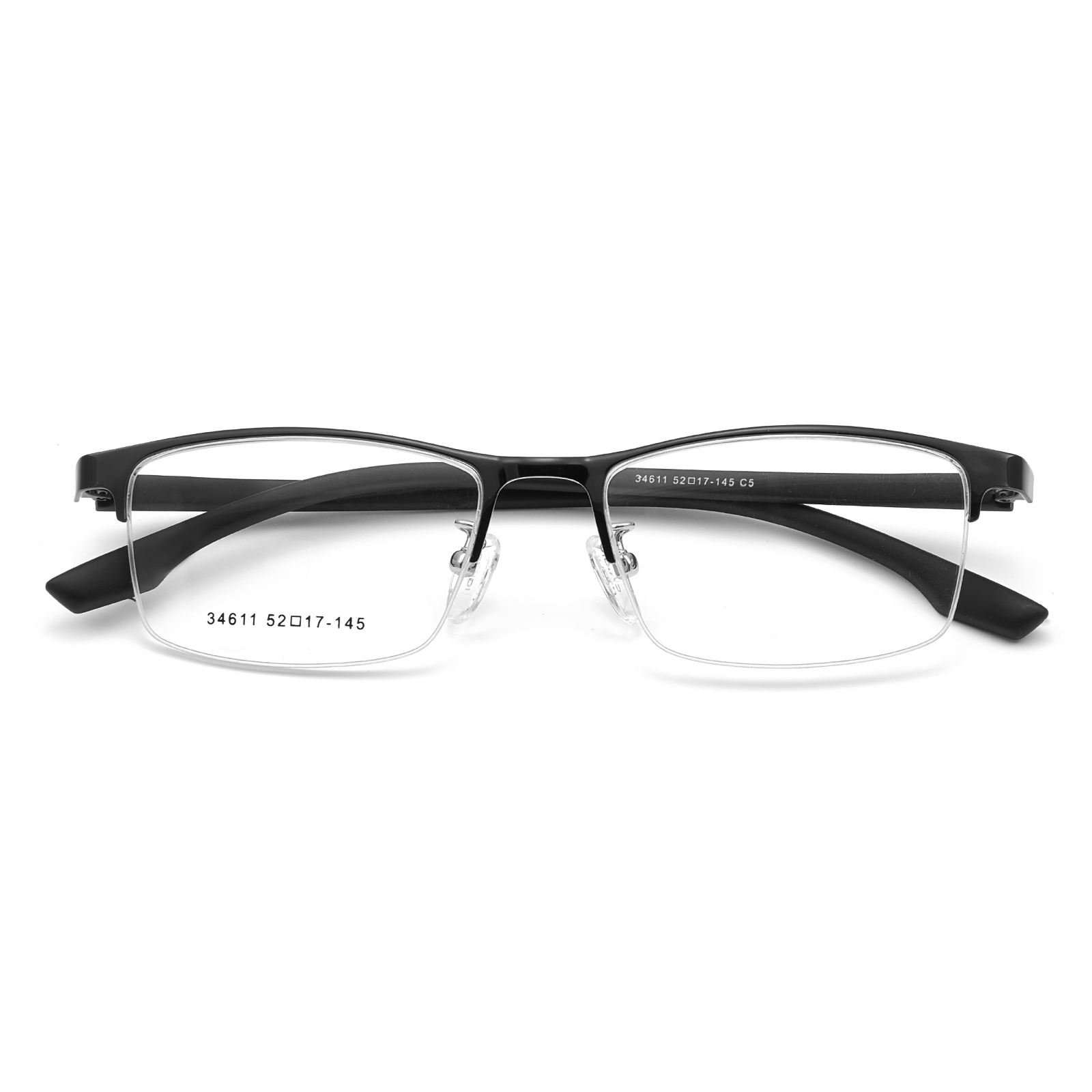 34611 Minimalistiske halvramme hypoallergeniske legeringsbriller