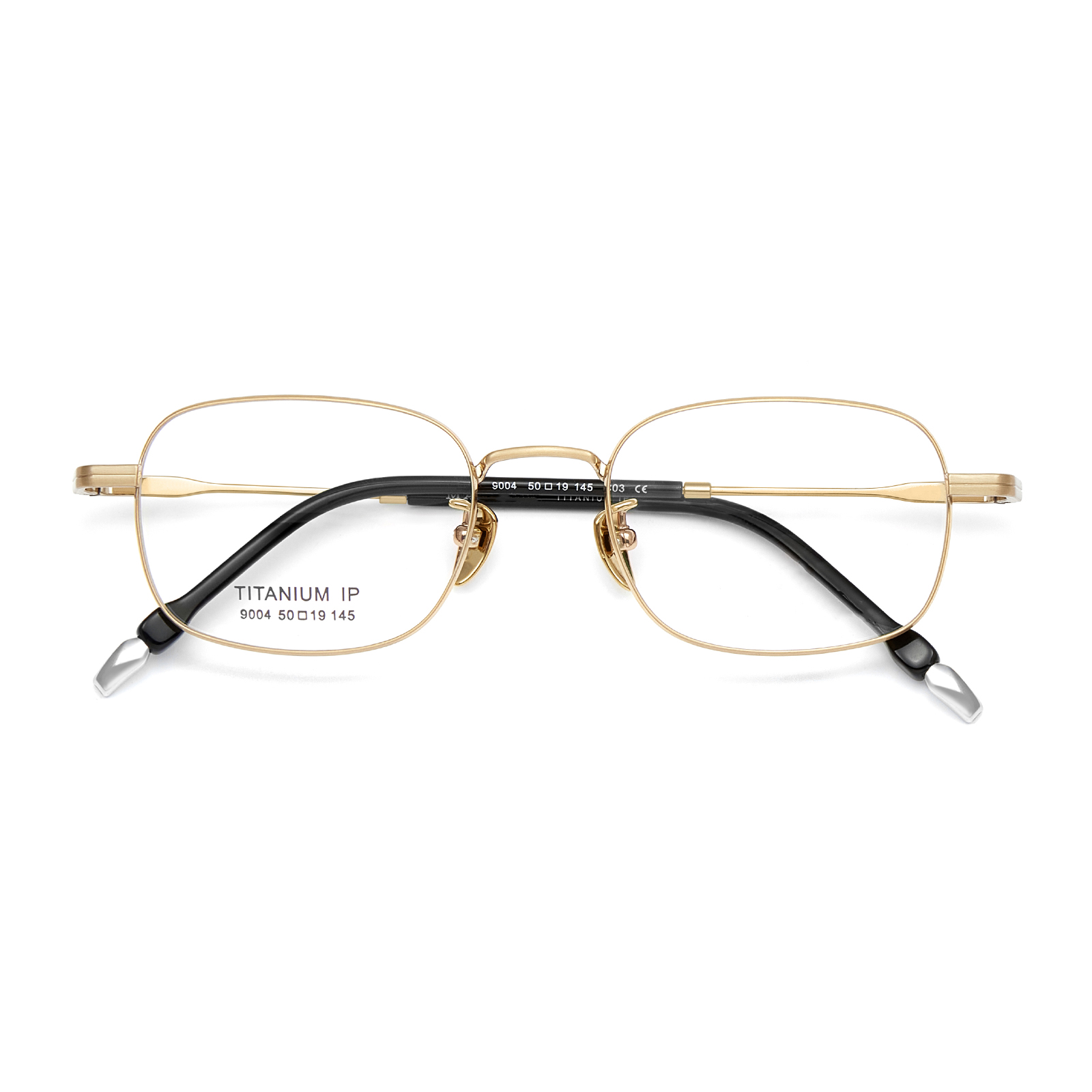 9004 sklisikre, rene titanbrille med bred kant