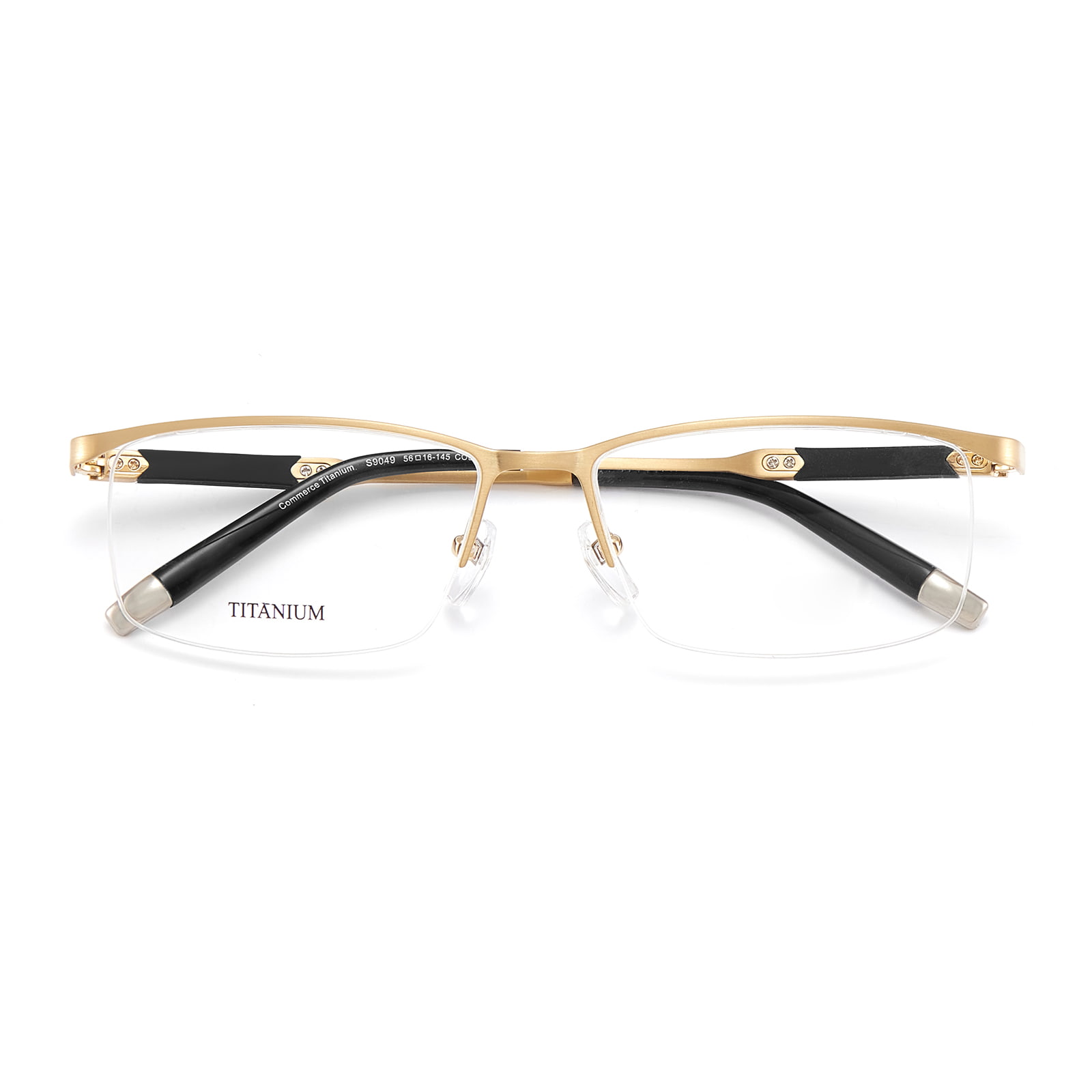 S9049 High-End Half-Frame Ikke-deformerbare Pure Titanium-briller