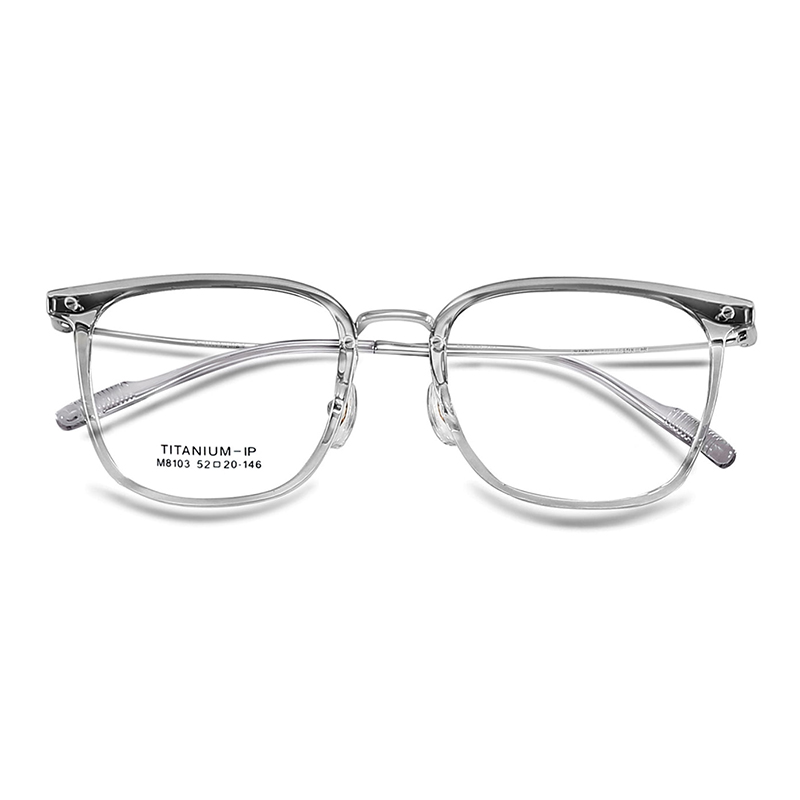 M8103 Drop-resistente, klare, ikke-deformerbare β-titanbrille