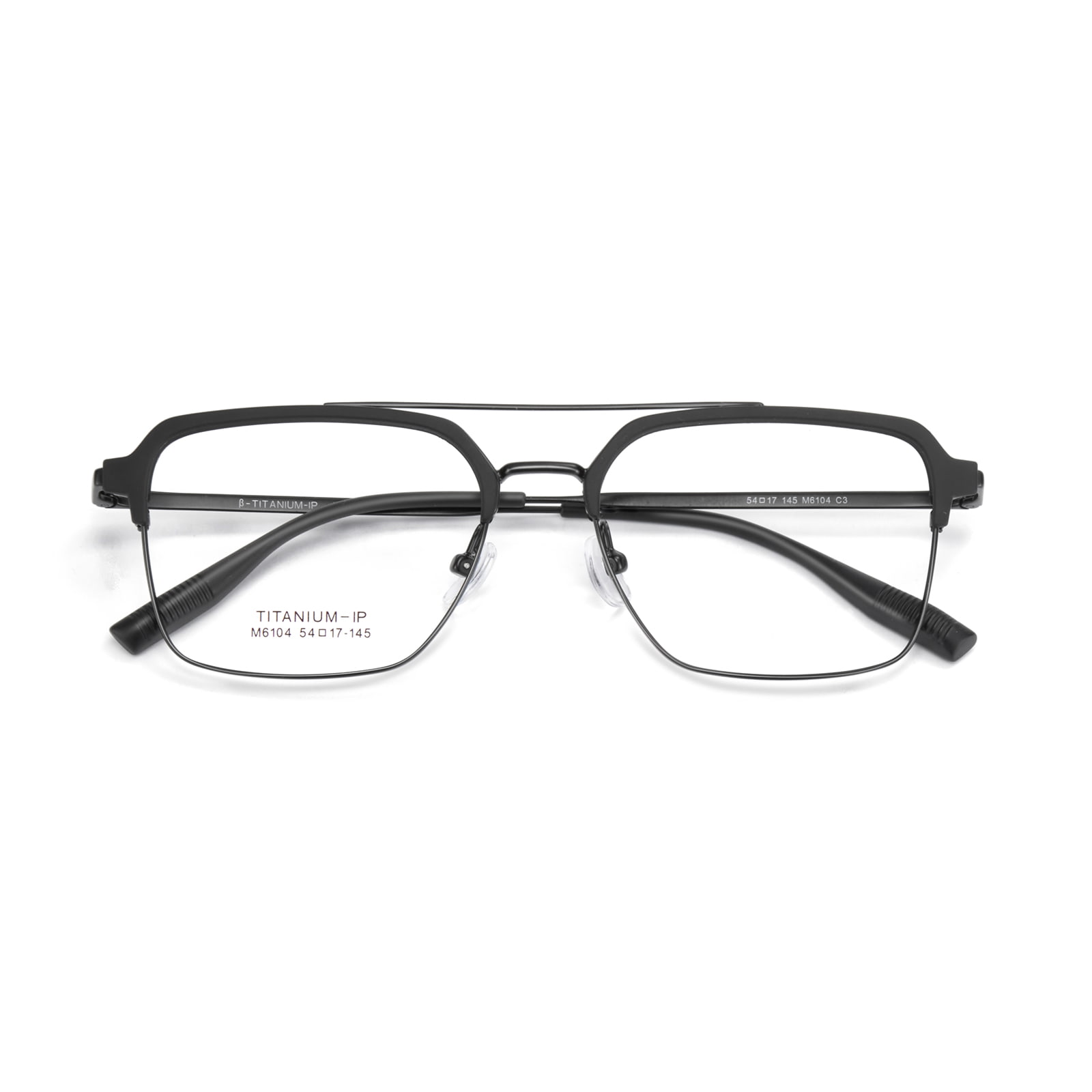 M6104 dobbelstråle, ikke-fading blanke β titanbrille