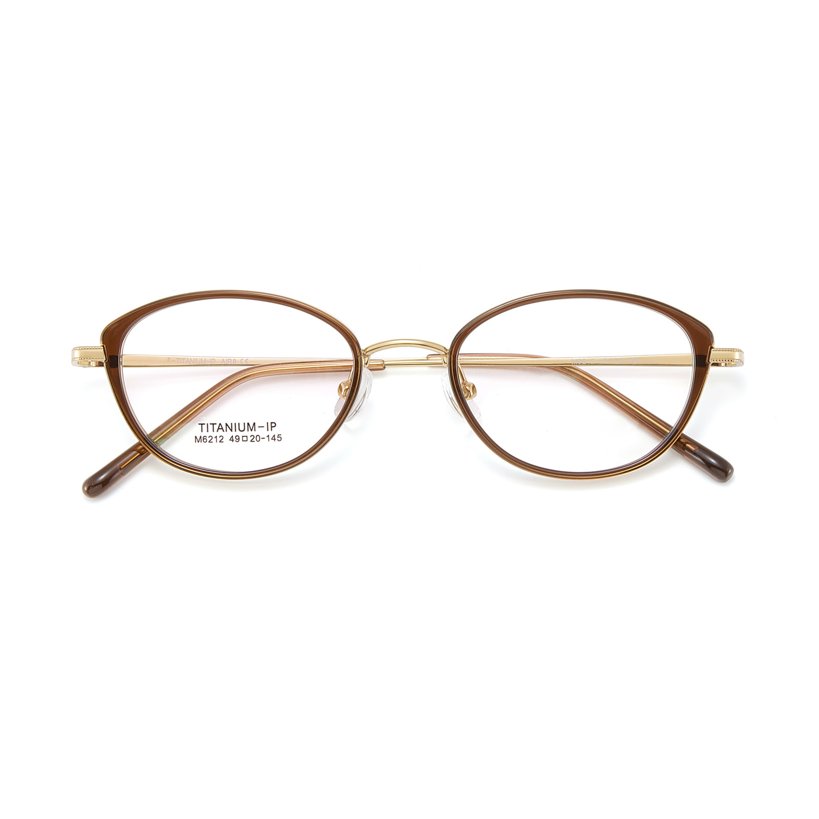 M6212 Wide-Rimmed Soft Curve β Titanium briller