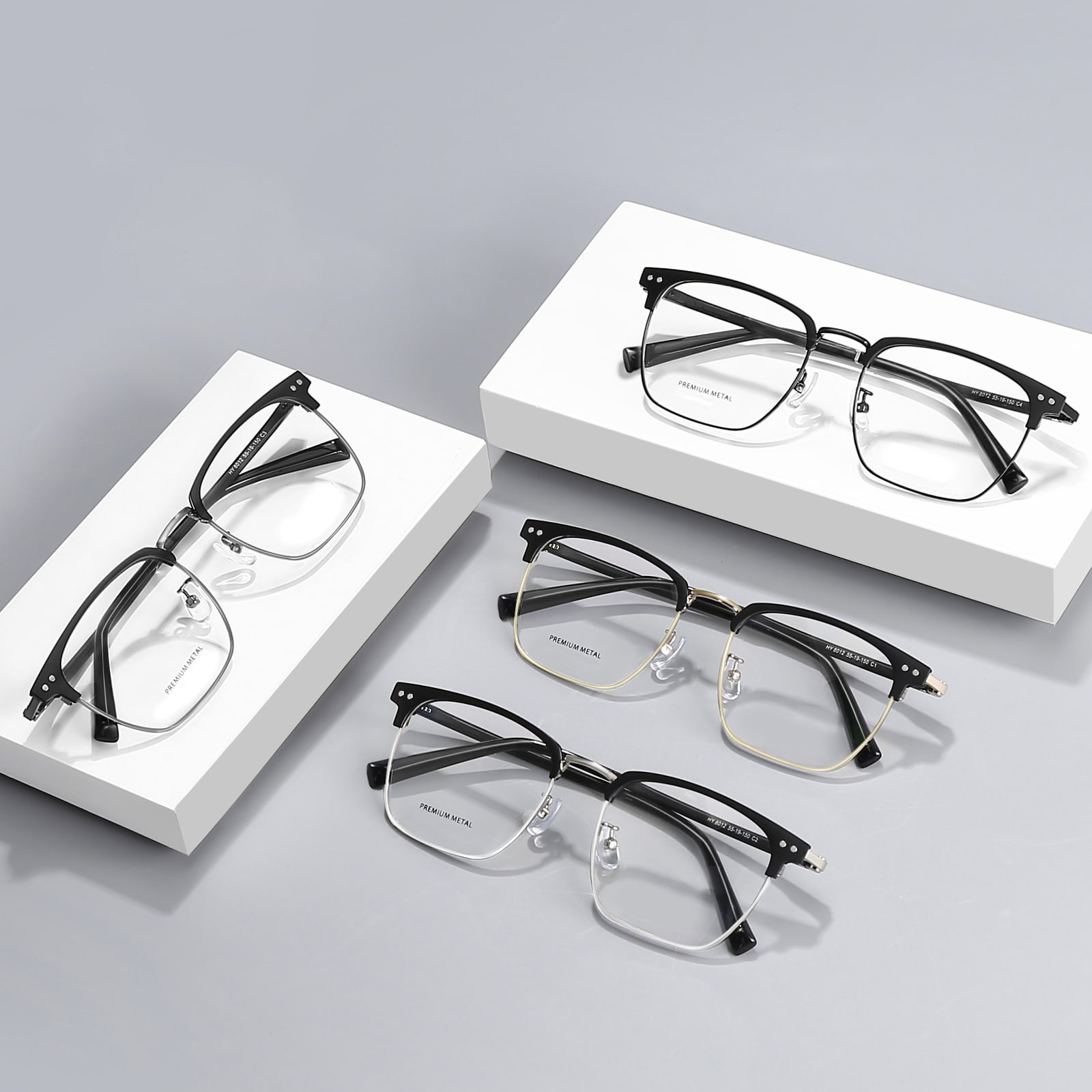 8012 Minimalistiske nesetrykklegeringsbriller