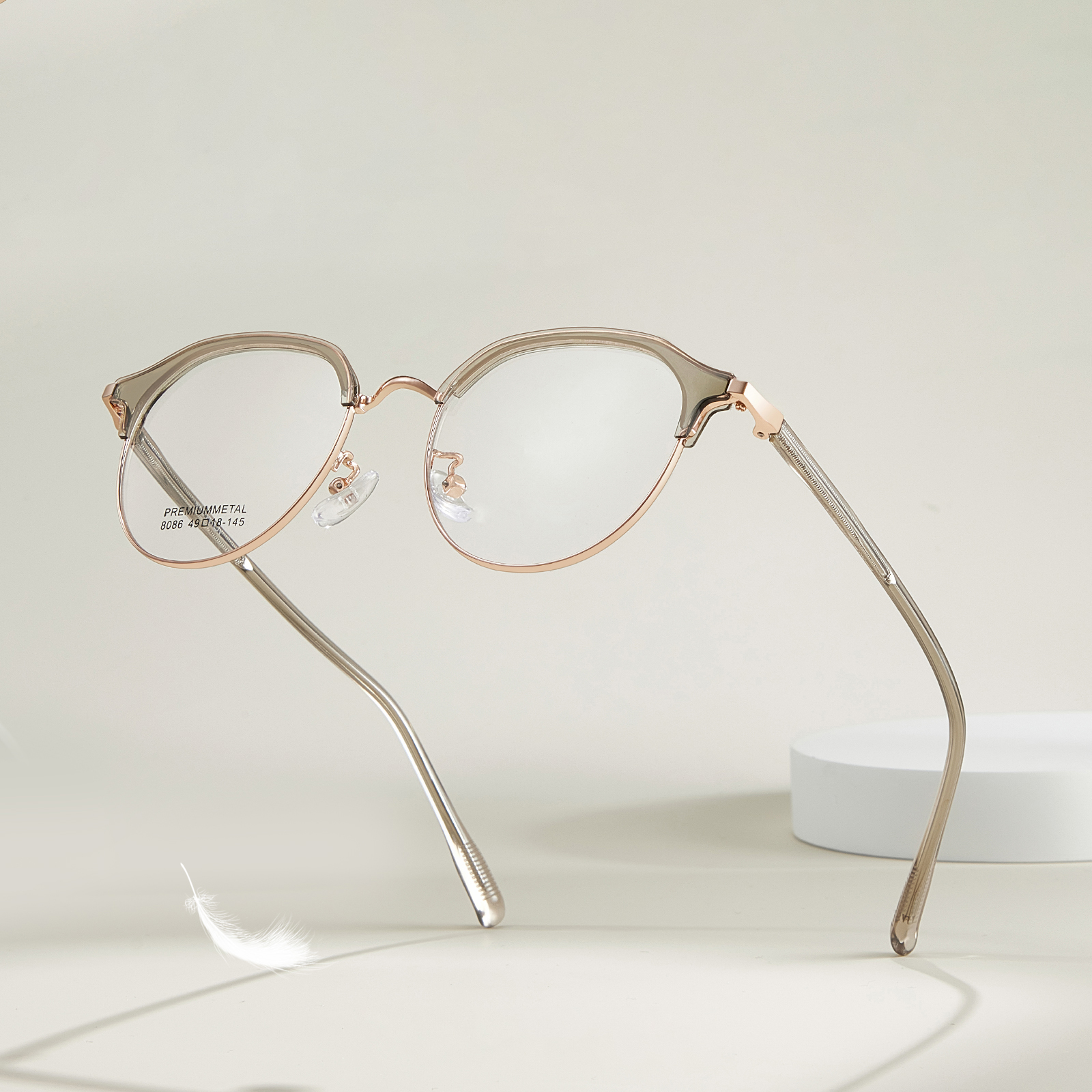8086 Daily Reading Oval Frame Alloy Briller