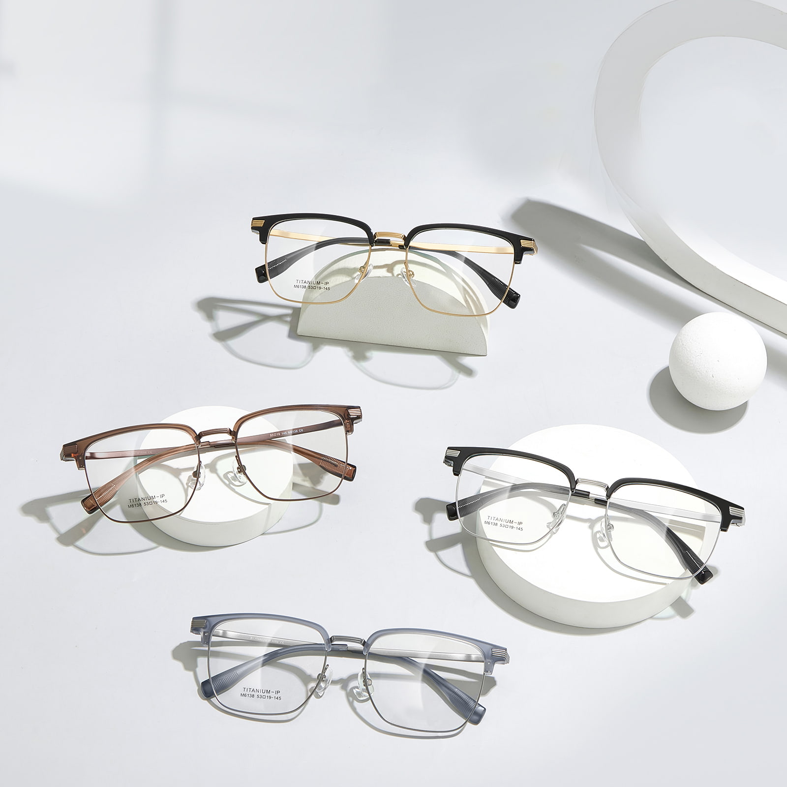 M6138 Stabile og korrosjonsbestandige pregede β titanbrille