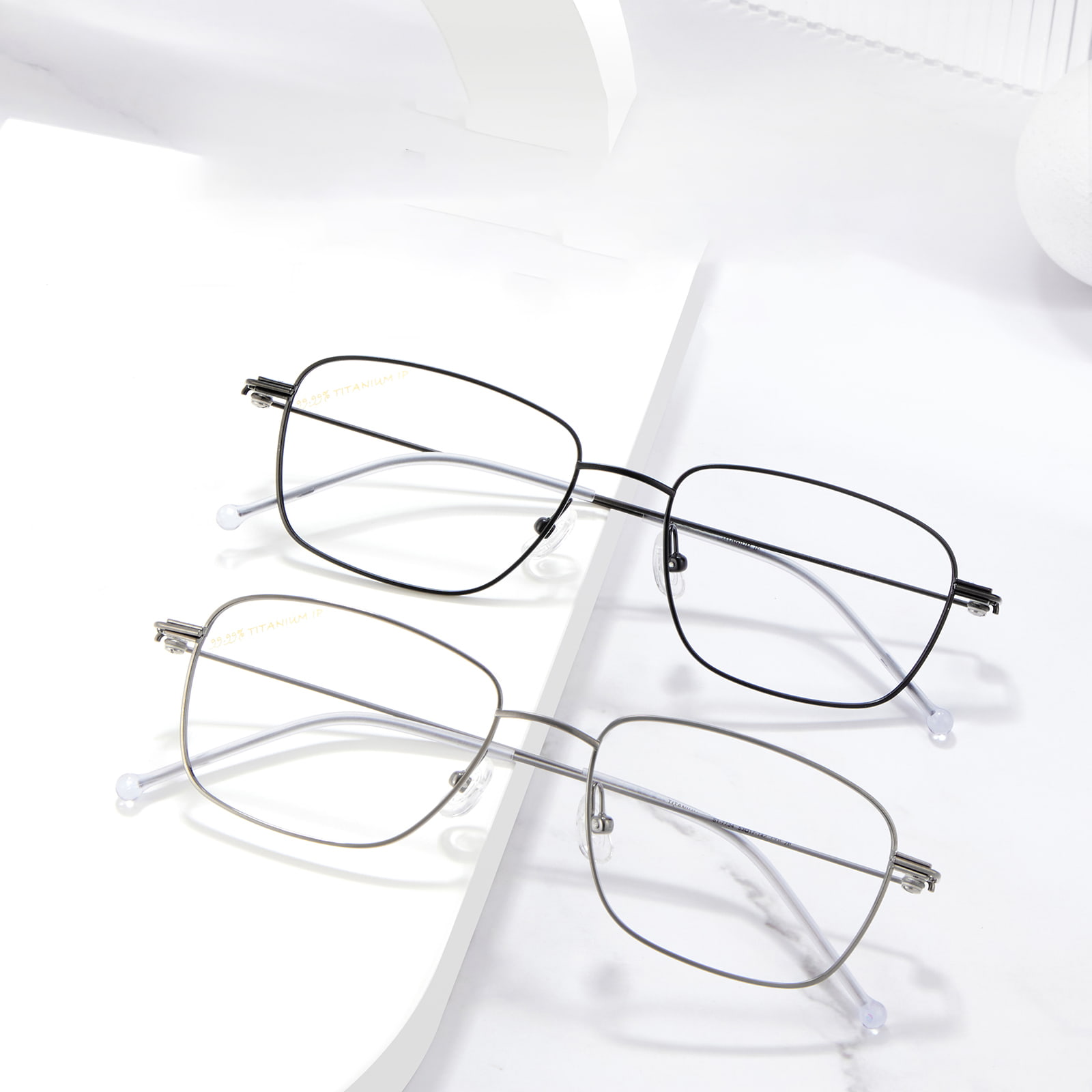 7734 Ultralight Square Frame Pure Titanium Glasses