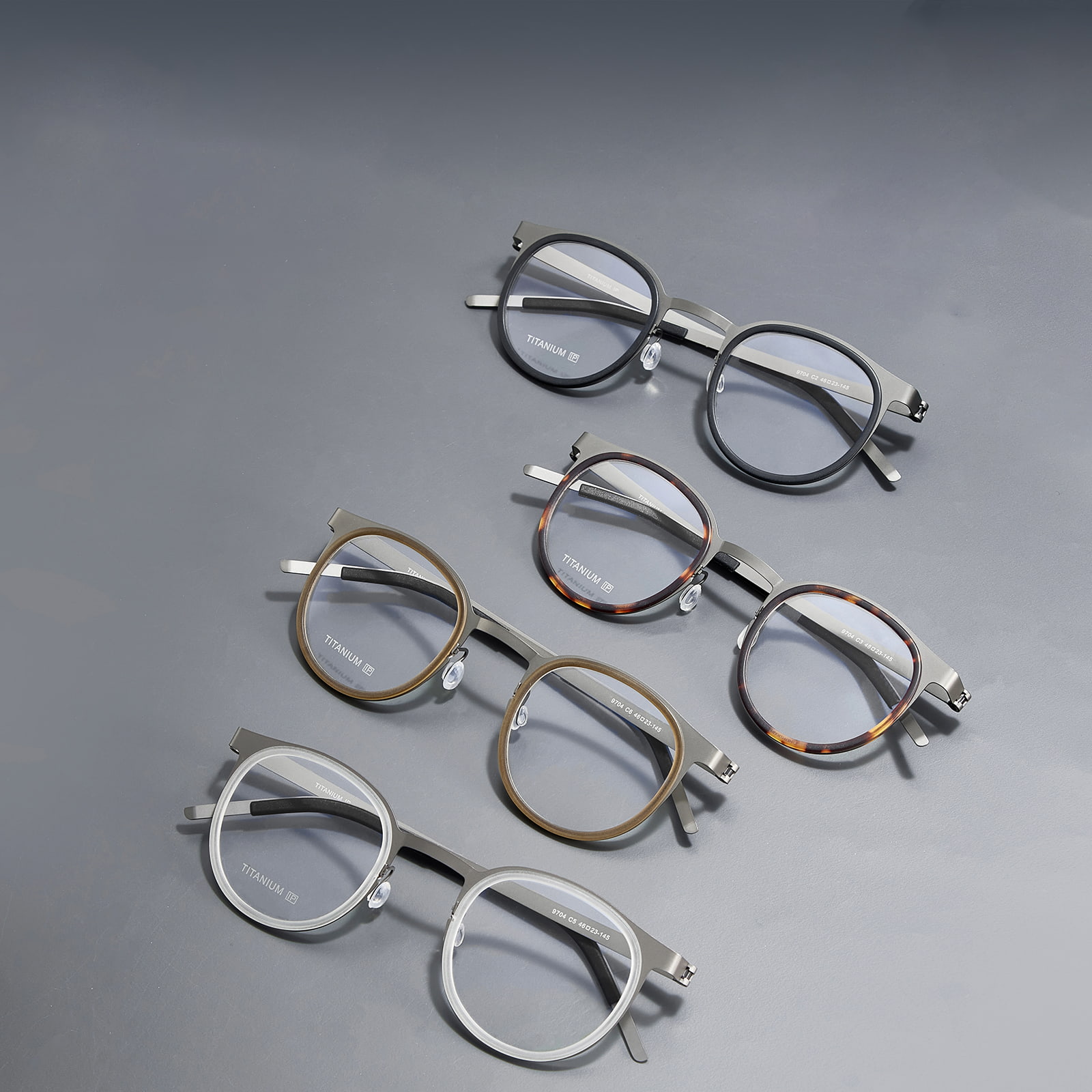 9704 Separate Rim Skrueløse Pure Titanium briller