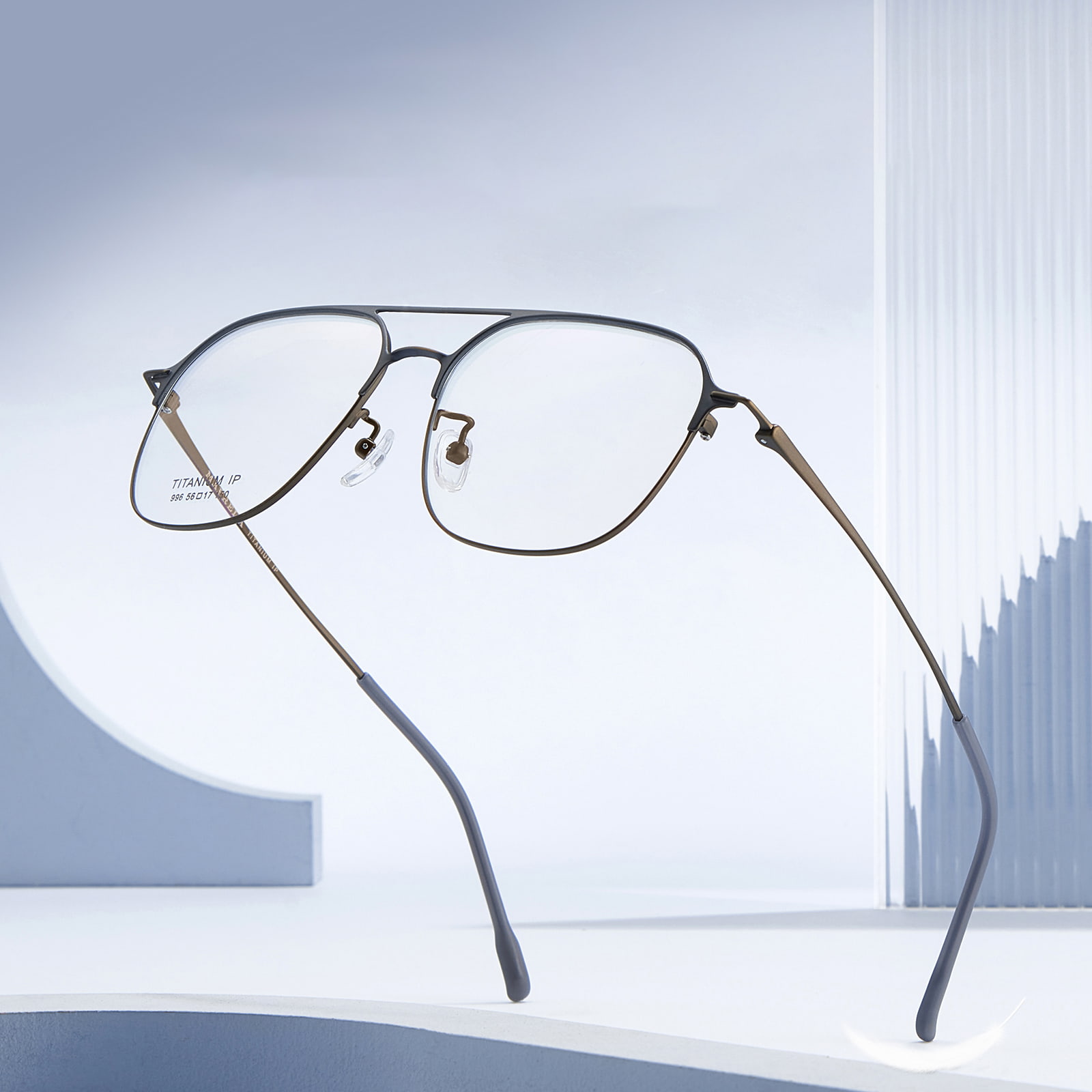 996 Double Beam One-Piece Pure Titanium briller