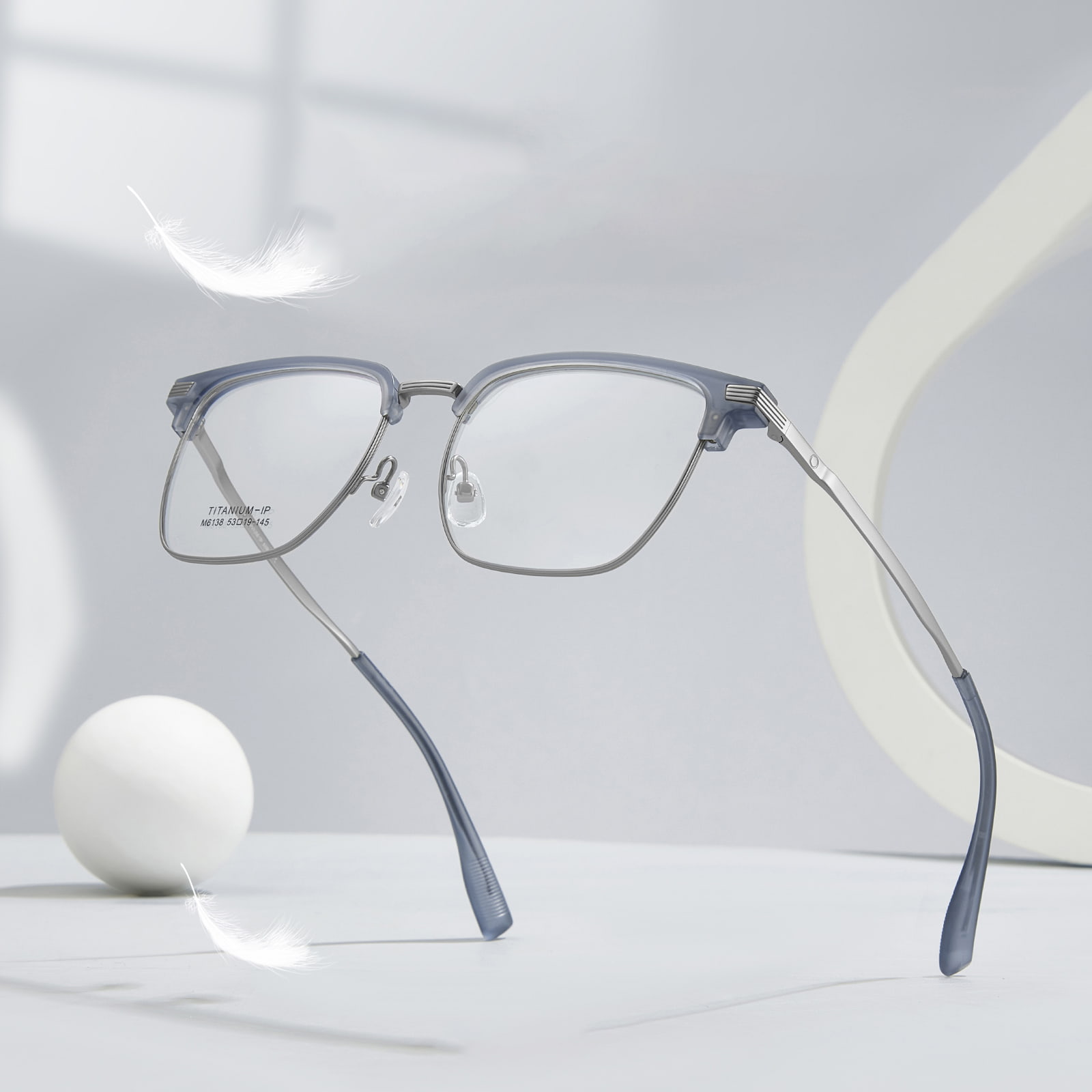 M6138 Stabile og korrosjonsbestandige pregede β titanbrille