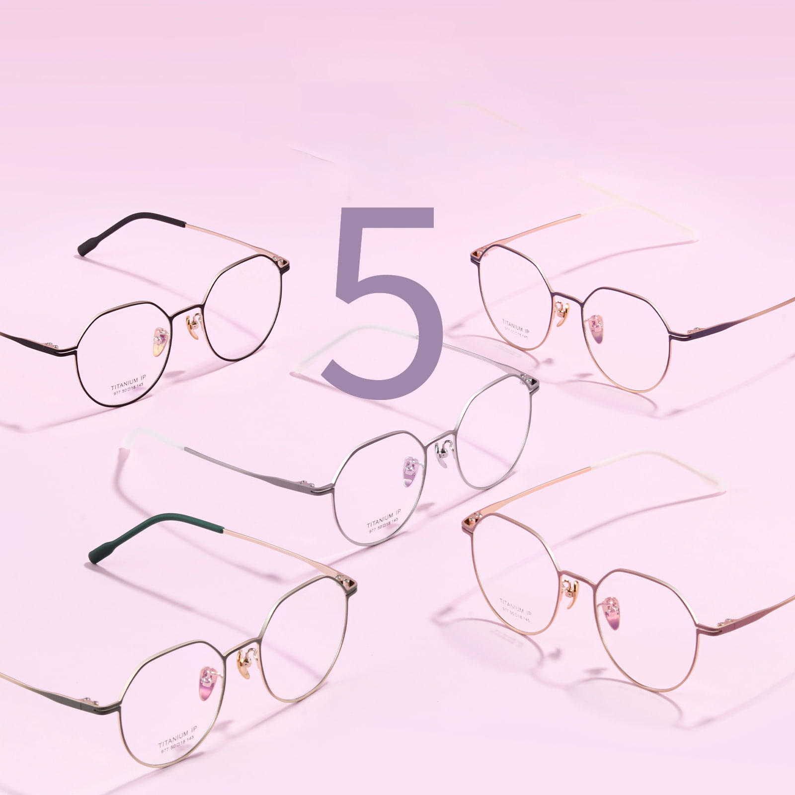 977 Gradient Non-Weld Spot Non-Oxidized Pure Titanium Glass