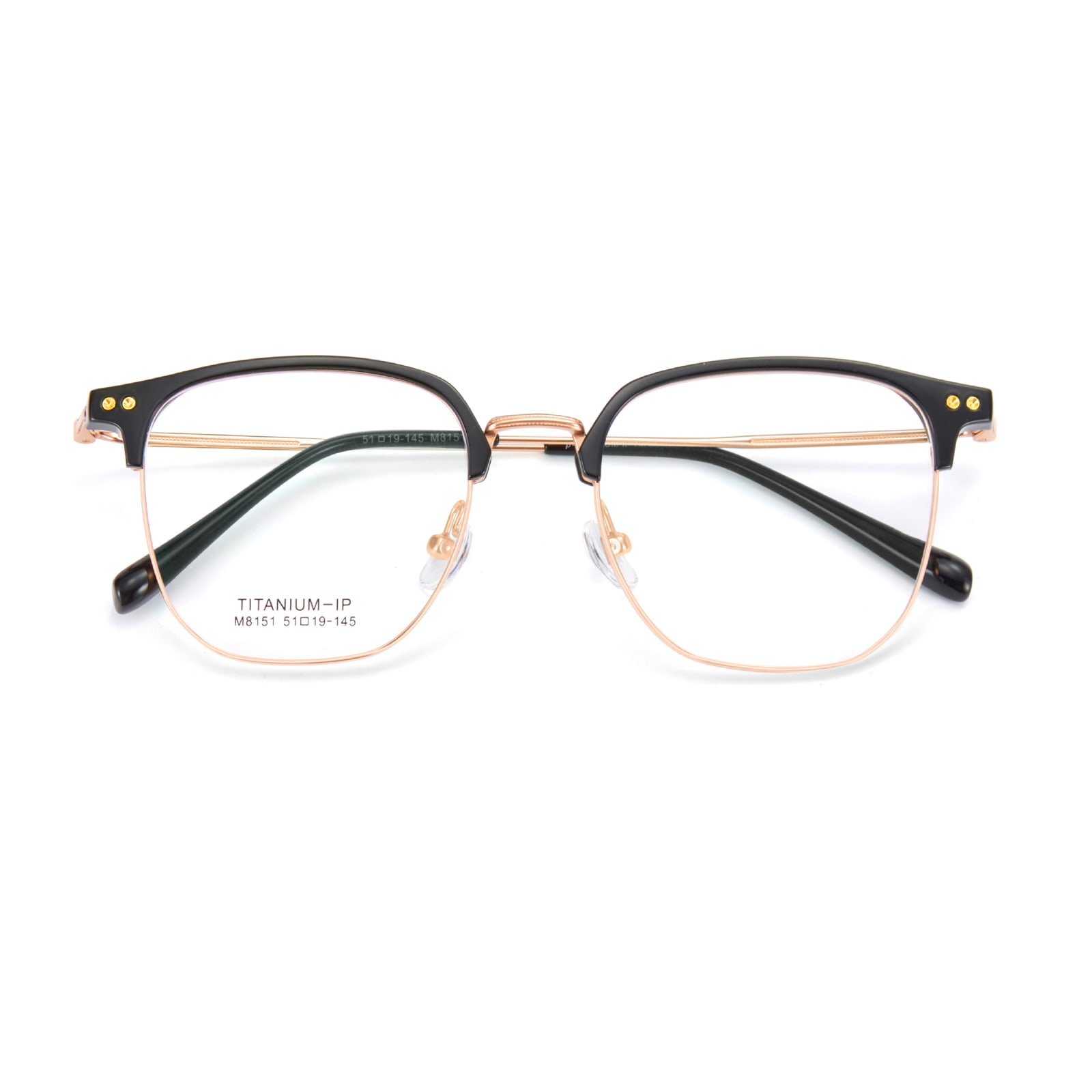 M8151 Square Circle Lett β Titanium briller