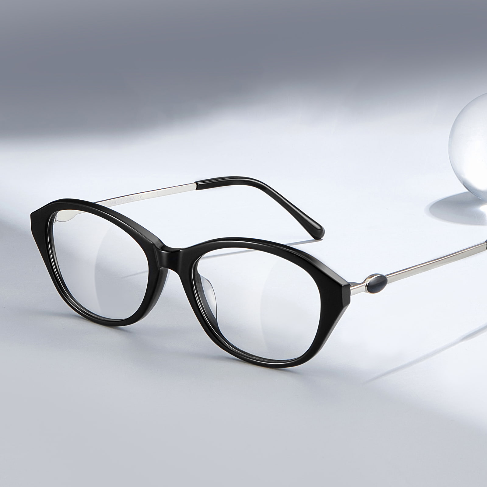 BC2039 Retro Cat-Eye Light Acetate-briller